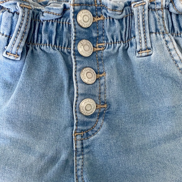 Jordache paper bag style cuffed jean shorts Size 8 - Picture 2 of 8